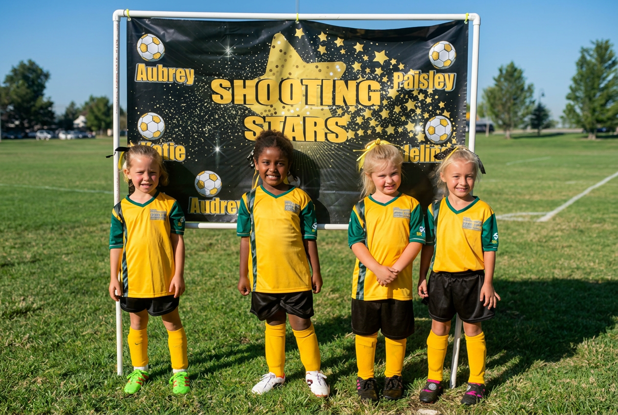 AI-enhanced source photograph of OJSC recreational players